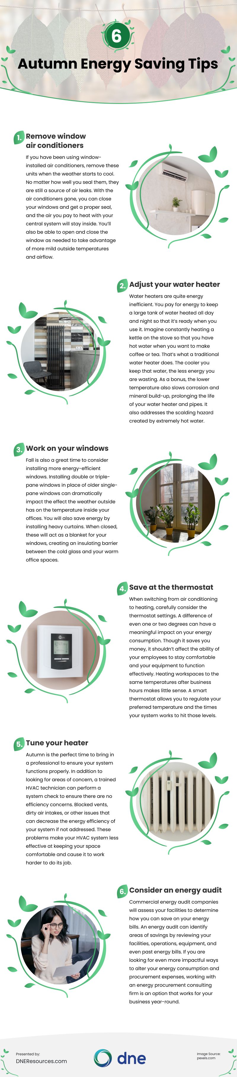 6 Autumn Energy Saving Tips Infographic
