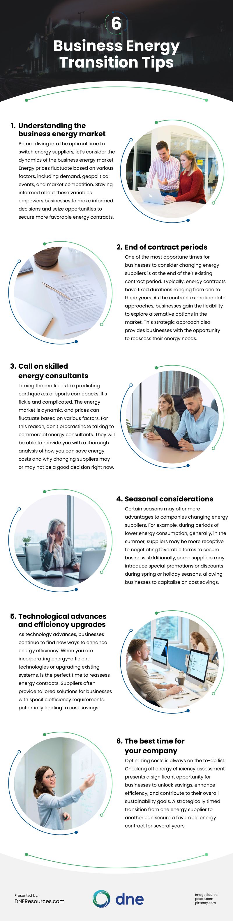 6 Business Energy Transition Tips Infographic